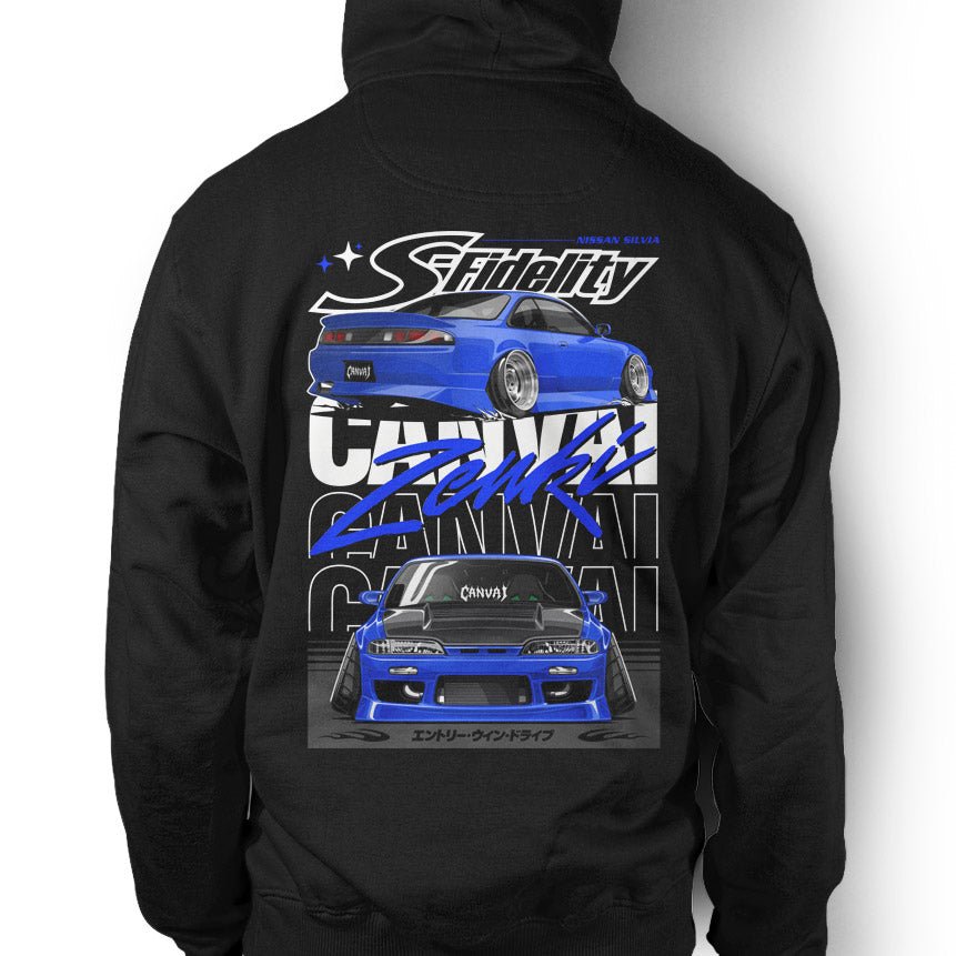 Unisex Hoodie "S - Fidelity" in Black - Canvai