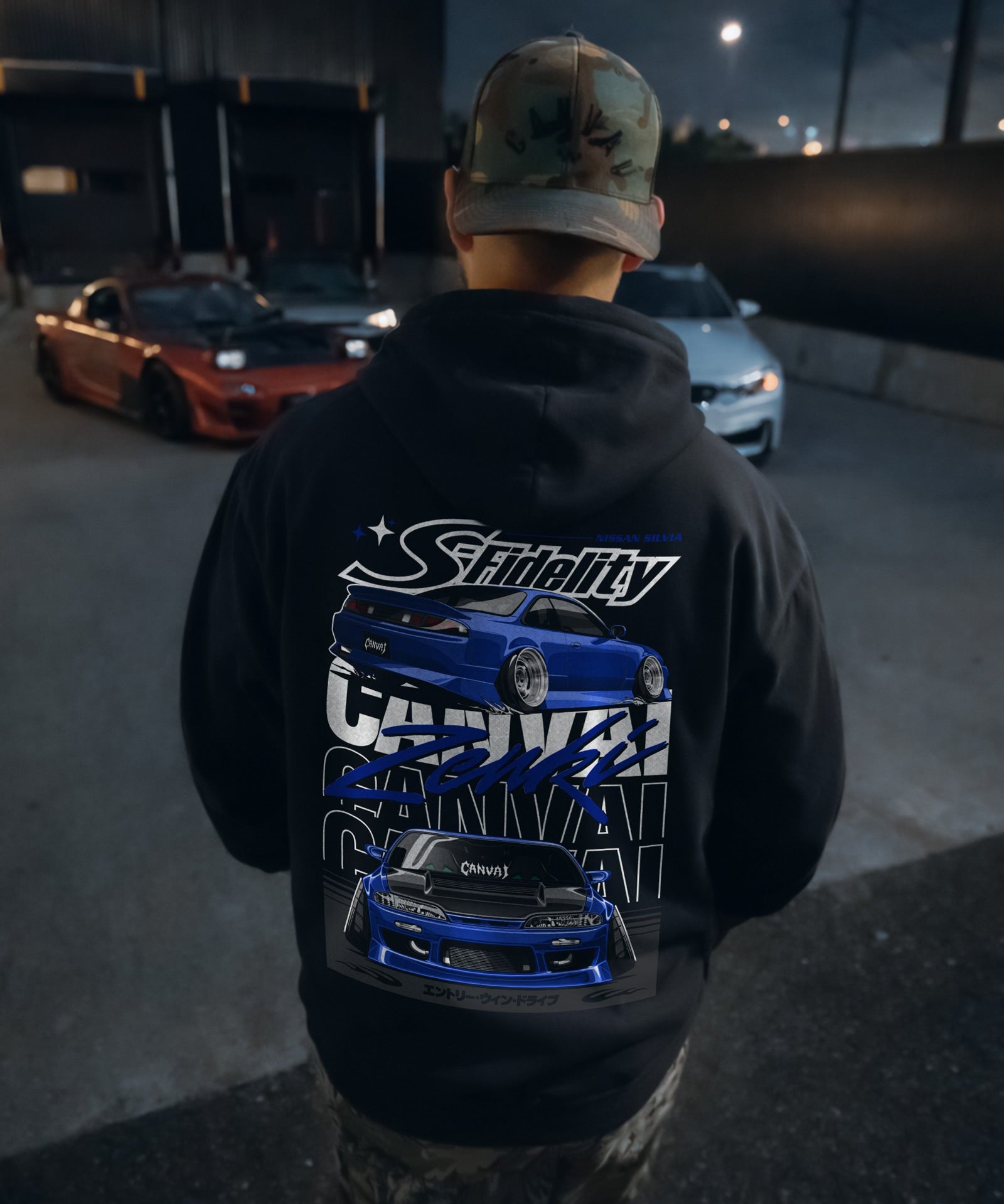 Unisex Hoodie "S - Fidelity" in Black - Canvai