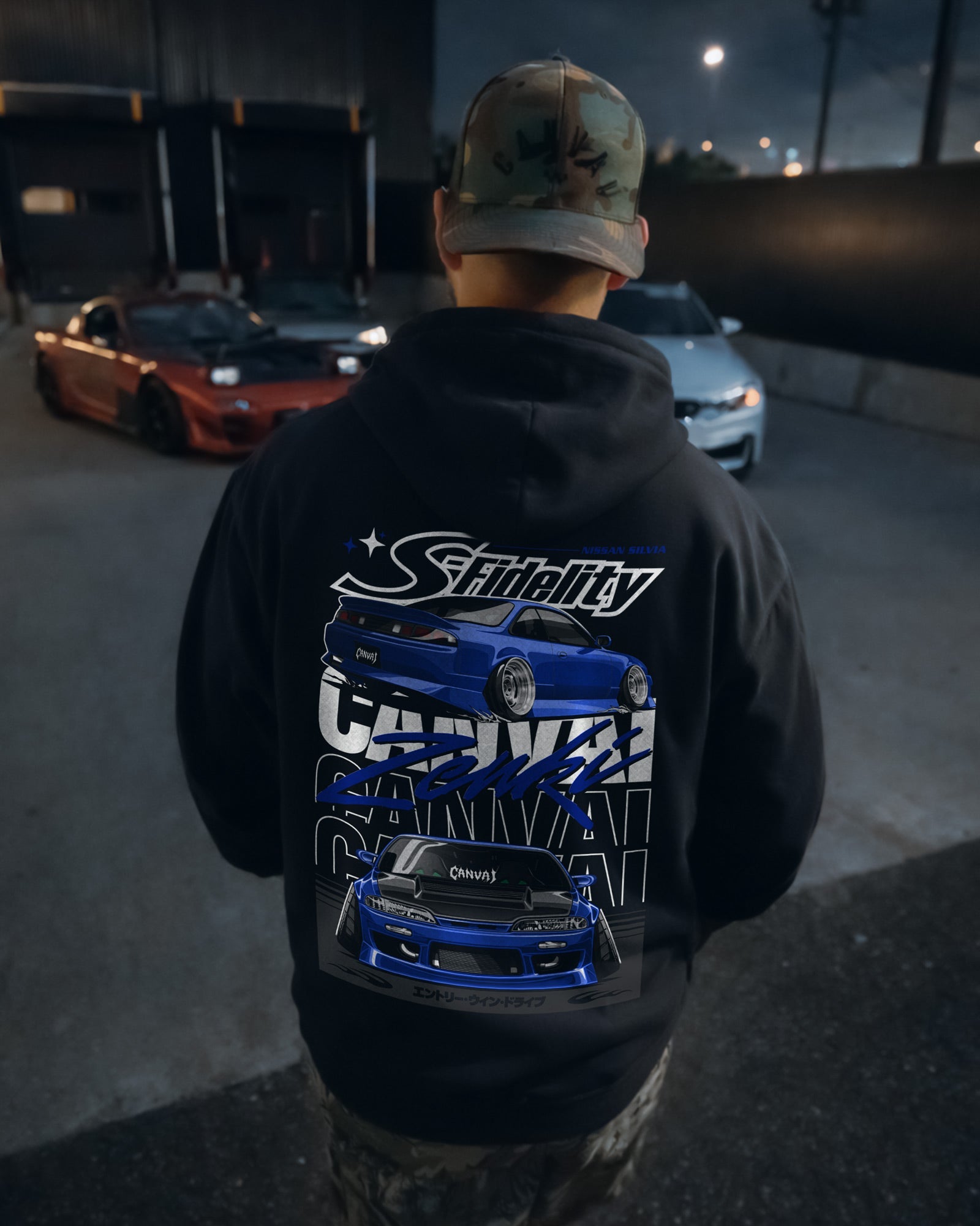 Unisex Hoodie "S - Fidelity" in Black - Canvai