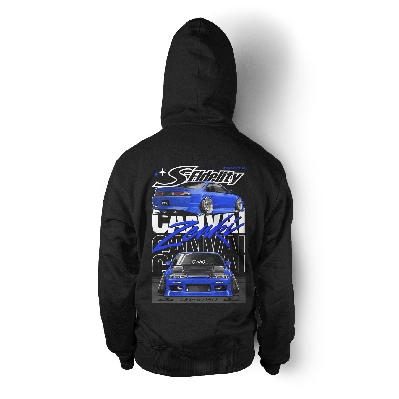Unisex Hoodie "S - Fidelity" in Black - Canvai