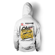 Unisex Hoodie "Touge" in White - Canvai