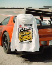 Unisex Hoodie "Touge" in White - Canvai