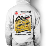 Unisex Hoodie "Touge" in White - Canvai