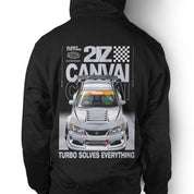 Unisex Hoodie "Turbo Solve Everything" in Black - Canvai